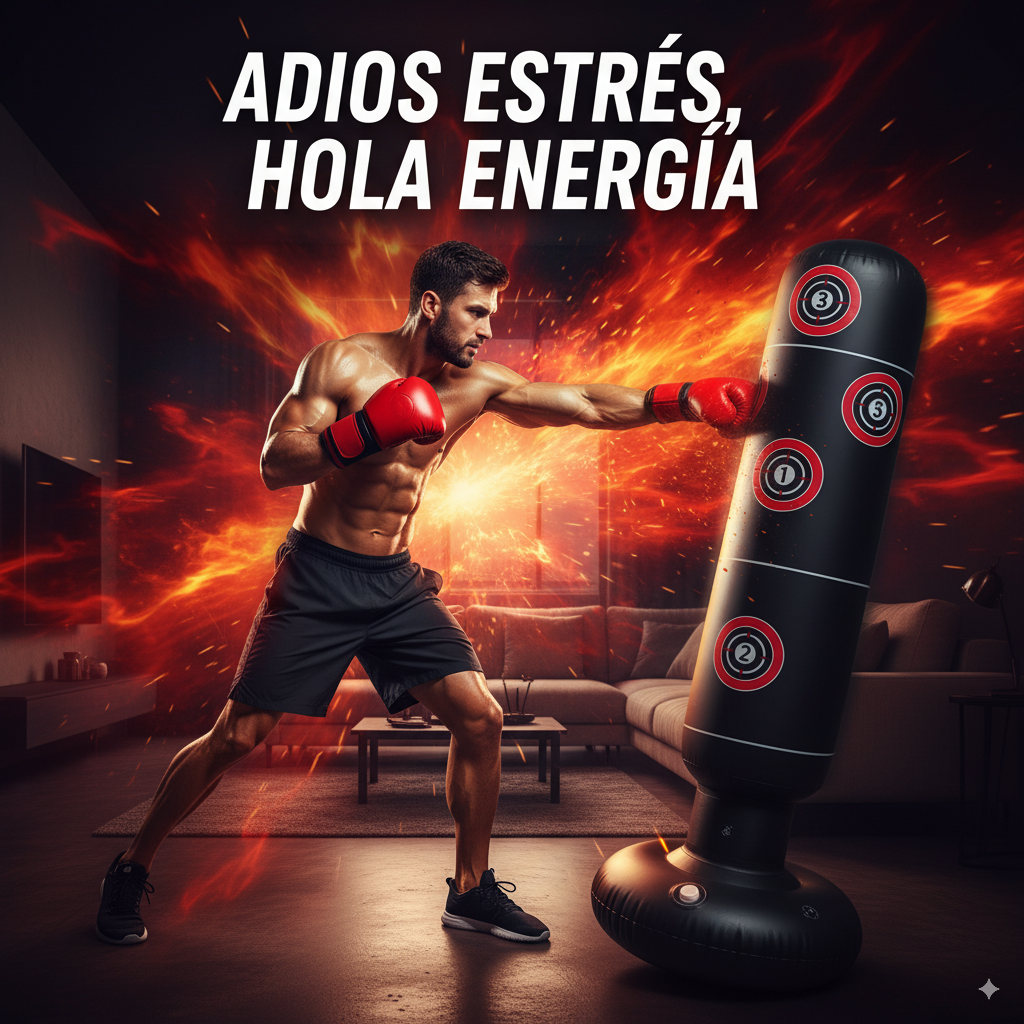 🥊SACO DE BOXEO INFLABLE + GUANTES DE BOXEO🥊