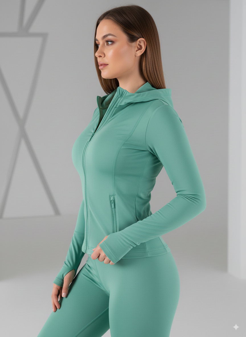 CHAQUETA DEPORTIVA PREMIUM EN NYLON – CON CAPOTA