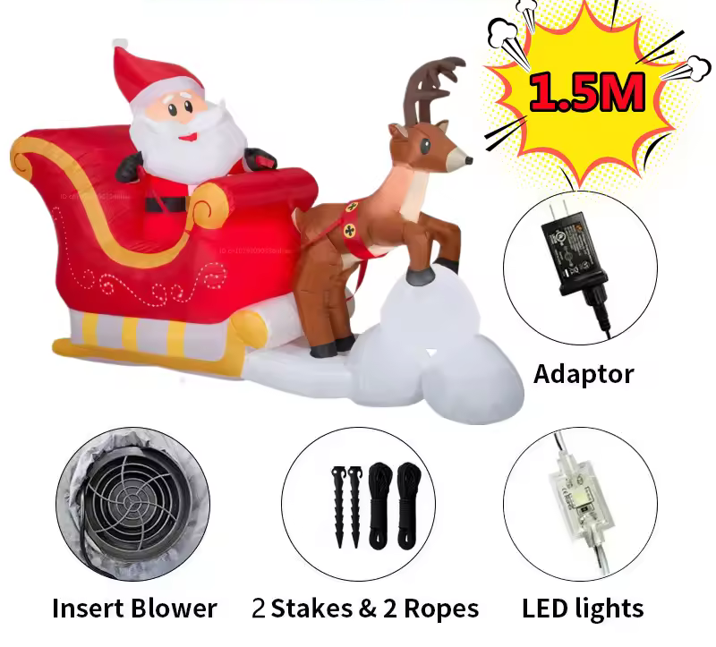 🎄 Inflables Navideños con Luz LED