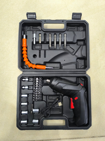 🛠️ DESTORNILLADOR RECARGABLE CON ACCESORIOS Y ESTUCHE 🔧