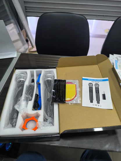 🎤 Micrófonos Inalámbricos Recargables Profesionales UHF 🔋