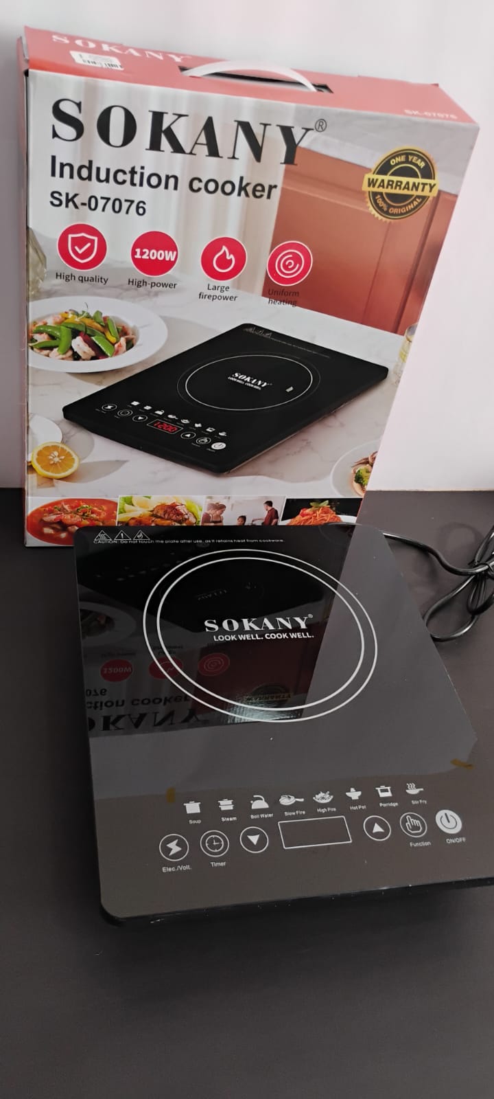 🔥 ESTUFA DE INDUCCIÓN ELÉCTRICA SOKANY SK-07076 ⚡