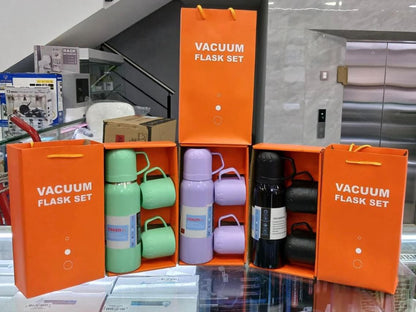 ✨ SET DE TERMO METÁLICO CON 3 TAZAS – 500ML
