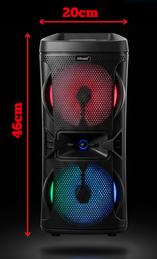 🔊 CABINA  KTS 2160 DOBLE BOCINA DE 6.5” CON MICRÓFONO INALÁMBRICO