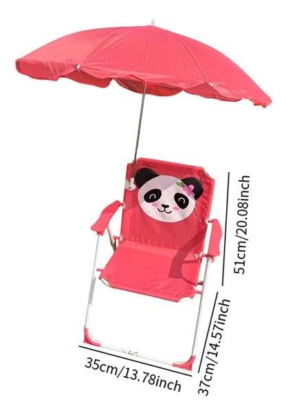 🪑🌞 SILLA PLAYERA PLEGABLE INFANTIL CON SOMBRILLA AJUSTABLE