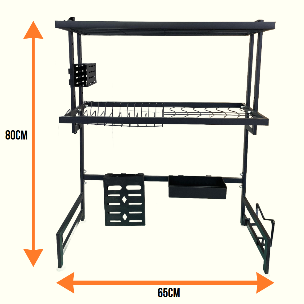 📌 ESCURRIDOR DE LOZA 2 NIVELES EN ACERO REFORZADO