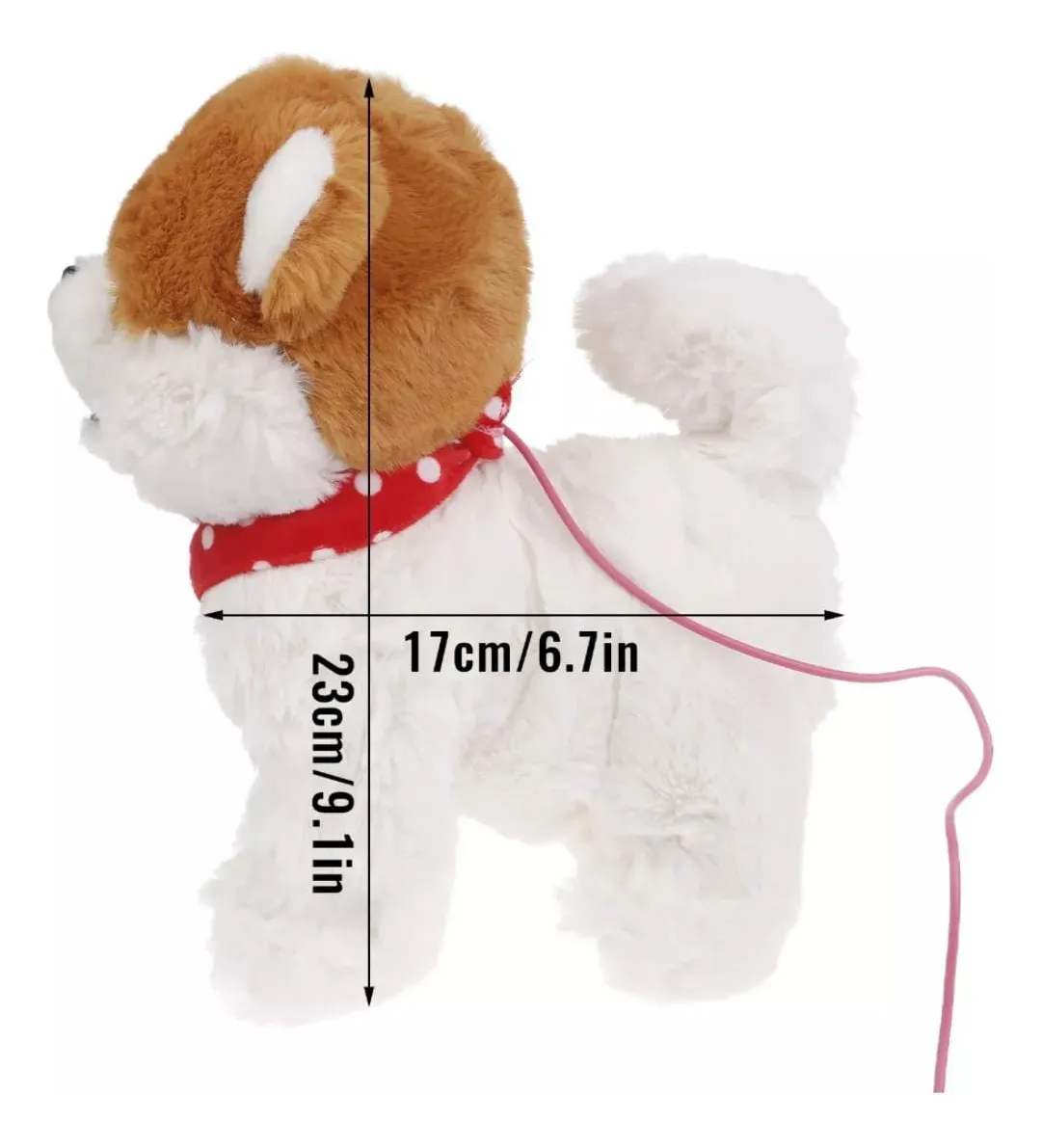 🐶 PERRO PELUCHE INTERACTIVO CON CORREA – ¡CAMINA, HACE SONIDOS Y MUEVE LA COLITA!