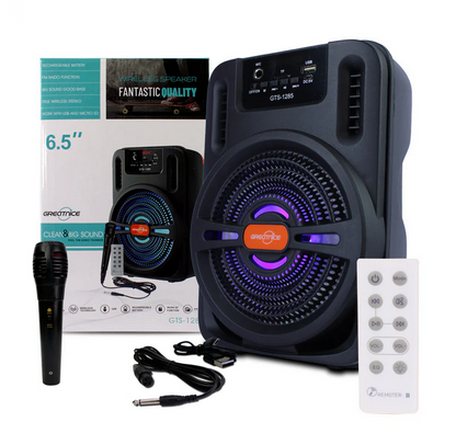 🎶 CABINA DE SONIDO DE 6.5” 🎤 CON MICRÓFONO + CONTROL REMOTO