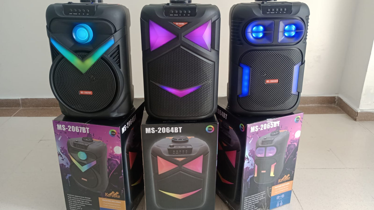 🎵 Cabina Parlante 8” con Luces LED RGB, Bluetooth y 25W de Sonido Real – Diferentes Modelos