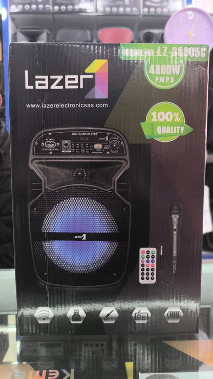 🔊 Cabina Parlante 6.5" Potente + Micrófono + Control Remoto LZ-S805C