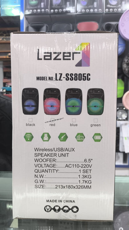 🔊 Cabina Parlante 6.5" Potente + Micrófono + Control Remoto LZ-S805C
