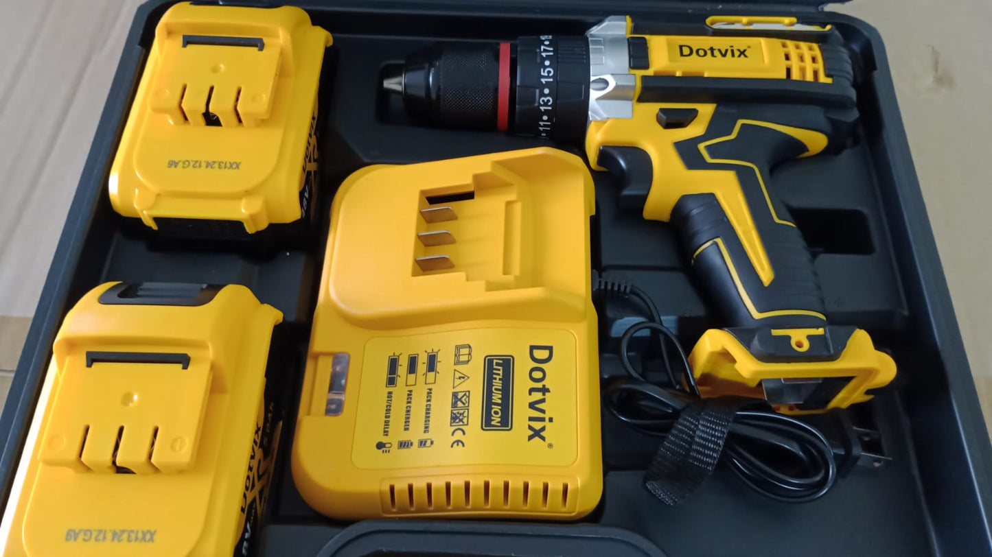 🔧 TALADRO DESTORNILLADOR RECARGABLE 48V CON 2 BATERÍAS – MANDRIL METALICO -DOTVIX