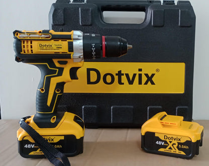 🔧 TALADRO DESTORNILLADOR RECARGABLE 48V CON 2 BATERÍAS – MANDRIL METALICO -DOTVIX