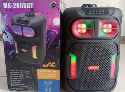 🎵 Cabina Parlante 8” con Luces LED RGB, Bluetooth y 25W de Sonido Real – Diferentes Modelos