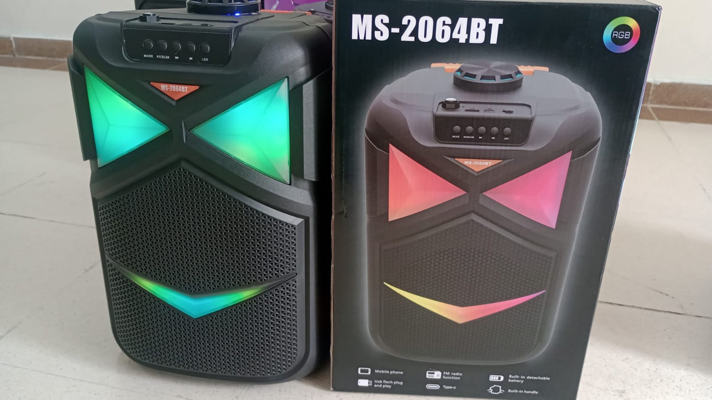 🎵 Cabina Parlante 8” con Luces LED RGB, Bluetooth y 25W de Sonido Real – Diferentes Modelos
