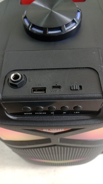 🎵 Cabina Parlante 8” con Luces LED RGB, Bluetooth y 25W de Sonido Real – Diferentes Modelos