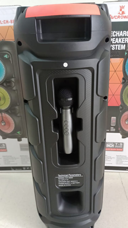 🔊 Parlante Torre Bluetooth Recargable CH-8886 – 8” 20W x 3