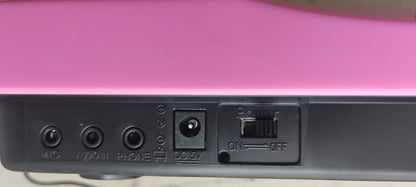 ORGANETA ROSADA 61 TECLAS + USB + MICRÓFONO