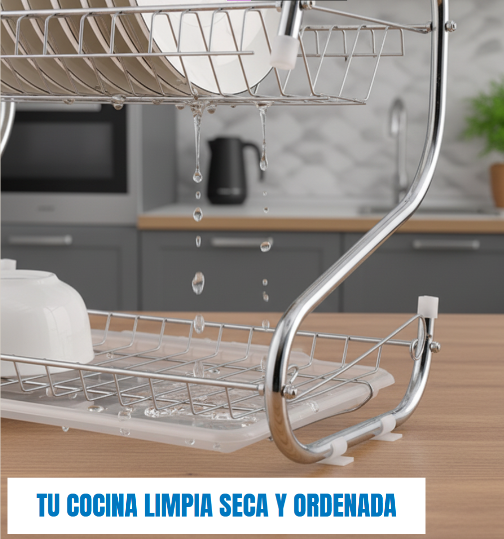 🦢 ELEGANTE ESCURRIDOR DE LOZA TIPO "CISNE"