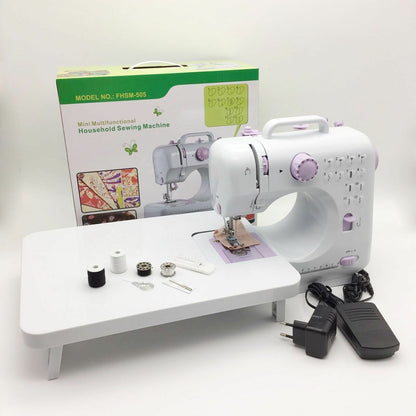 🧵 MINI MÁQUINA DE COSER PORTÁTIL CON MESA